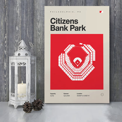 Philadelphia Phillies Stadium Print, Citizens Bank Park Print, Fan Gifts, Sport Art, Canvas Print Wall Art