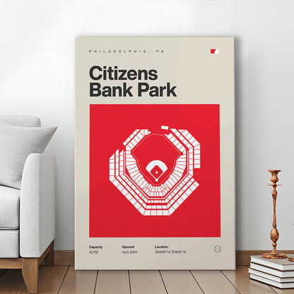 Philadelphia Phillies Stadium Print, Citizens Bank Park Print, Fan Gifts, Sport Art, Canvas Print Wall Art