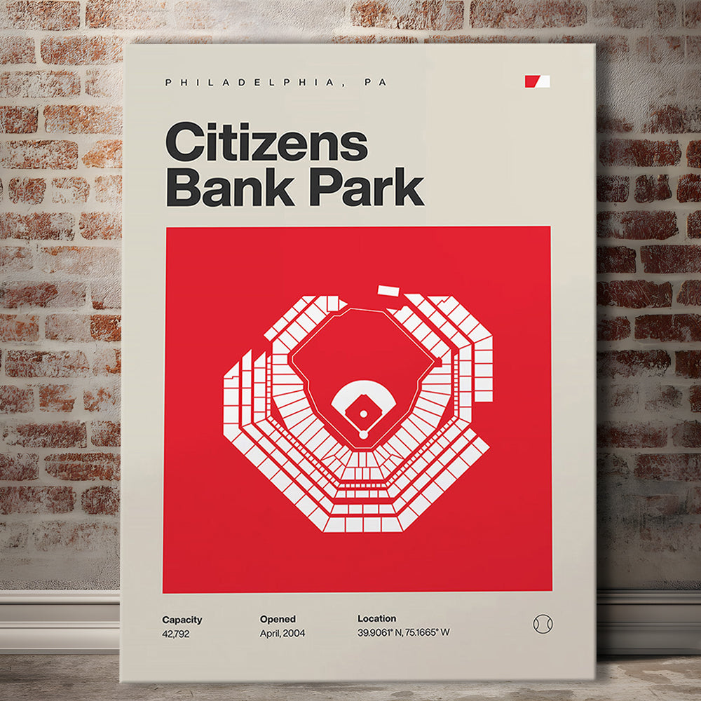 Philadelphia Phillies Stadium Print, Citizens Bank Park Print, Fan Gifts, Sport Art, Canvas Print Wall Art