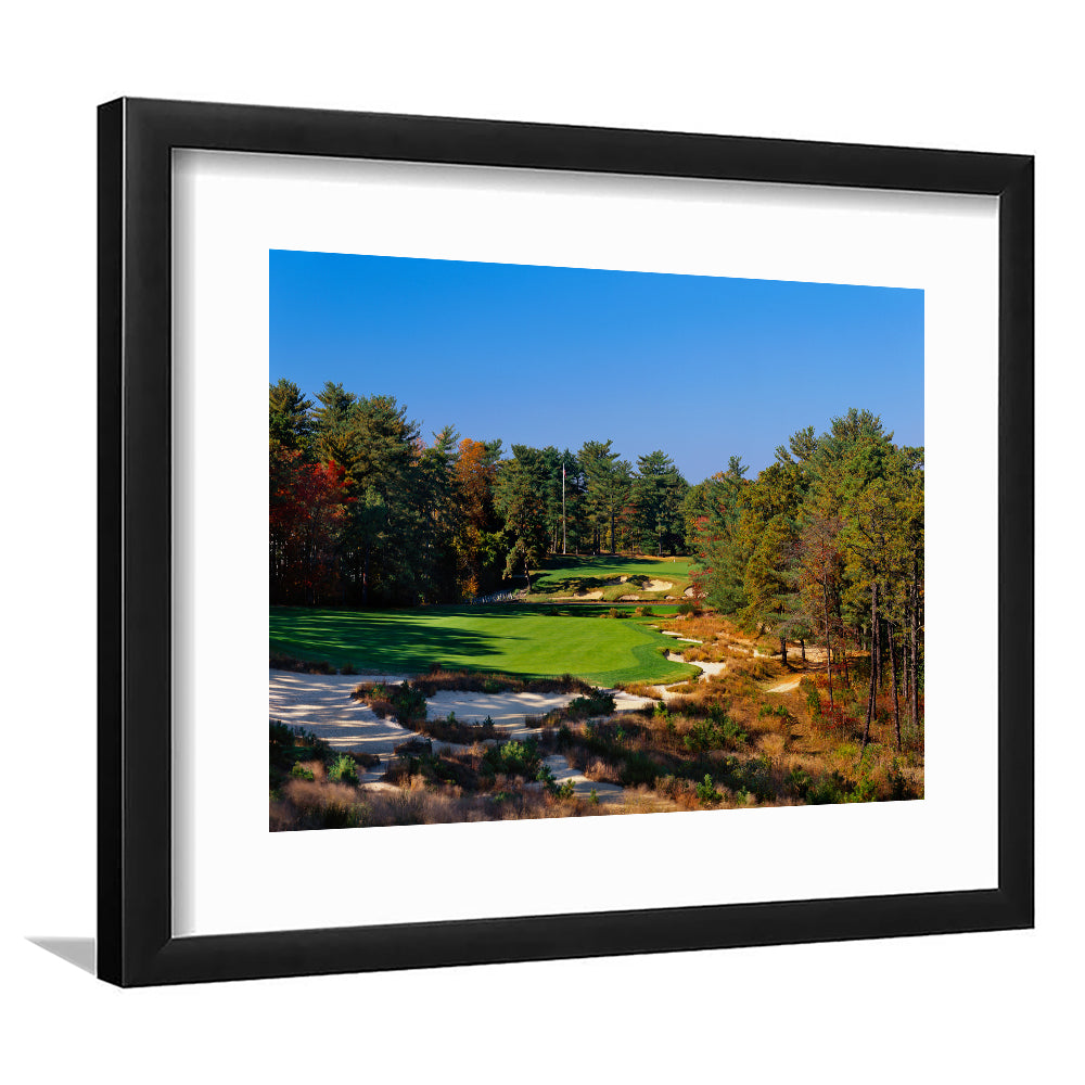 Pine Valley Golf Club Hole 18 Pine Valley Golf Courses, New Jersey, Goft Art Print, Framed Art Print White Border Wall Decor