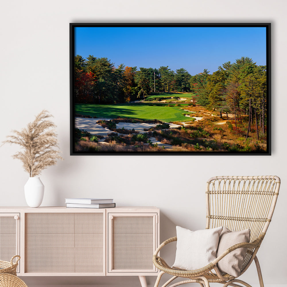 Pine Valley Golf Club Hole 18 Pine Valley Golf Courses, New Jersey, Floating Framed Canvas Print Wall Art