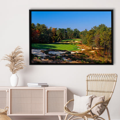 Pine Valley Golf Club Hole 18 Pine Valley Golf Courses, New Jersey, Floating Framed Canvas Print Wall Art