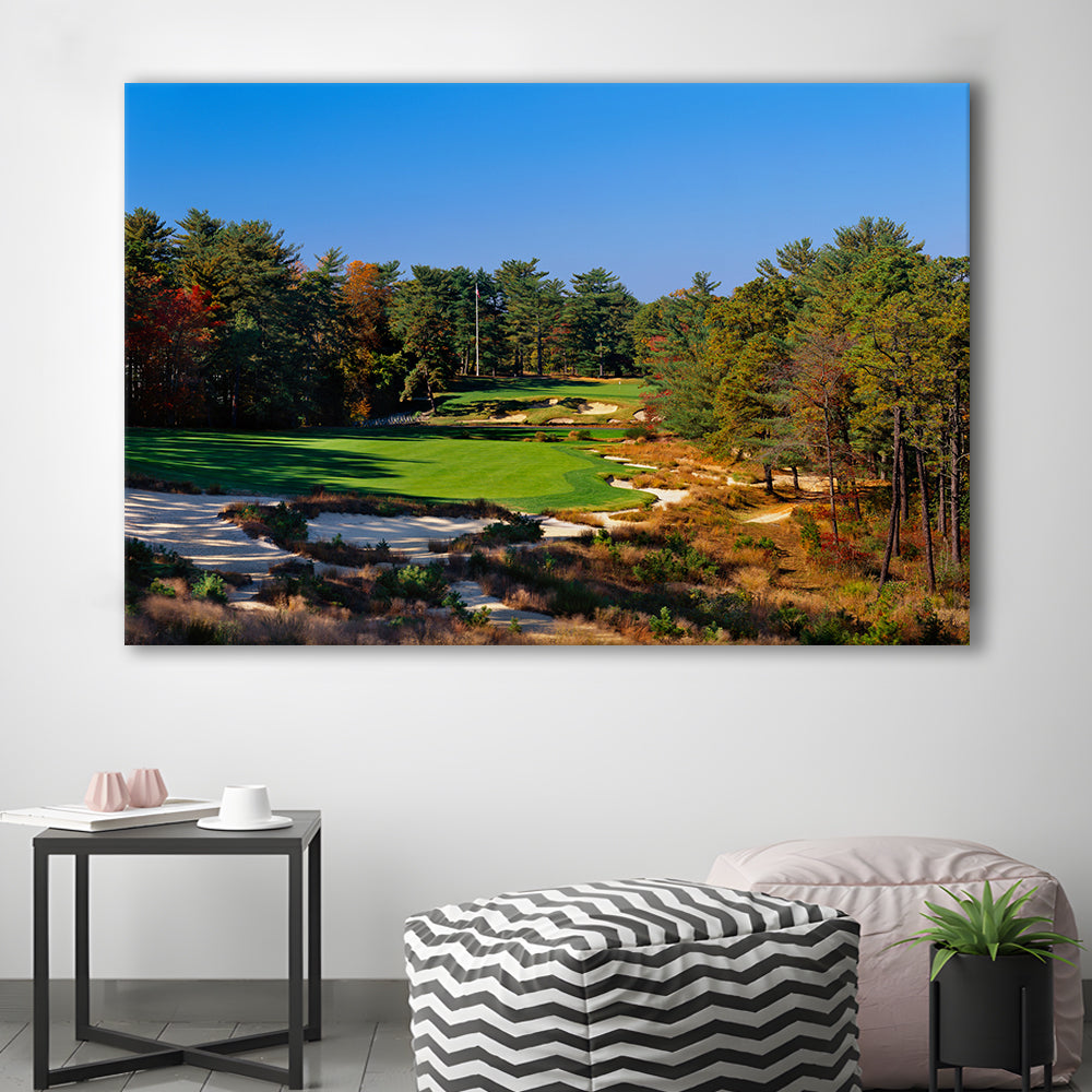 Pine Valley Golf Club Hole 18 Pine Valley Golf Courses, New Jersey, Golf Art Print,Gifts Golf Lover