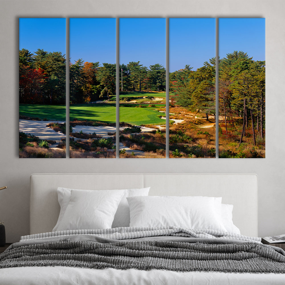 Pine Valley Golf Club Hole 18 Pine Valley Golf Courses, New Jersey, Extra Large Canvas Print Wall Art