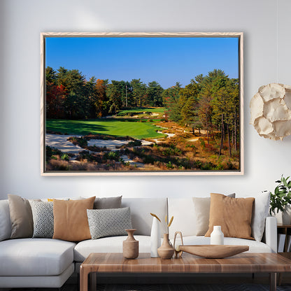 Pine Valley Golf Club Hole 18 Pine Valley Golf Courses, New Jersey, Floating Framed Canvas Print Wall Art