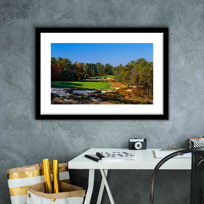 Pine Valley Golf Club Hole 18 Pine Valley Golf Courses, New Jersey, Goft Art Print, Framed Art Print White Border Wall Decor