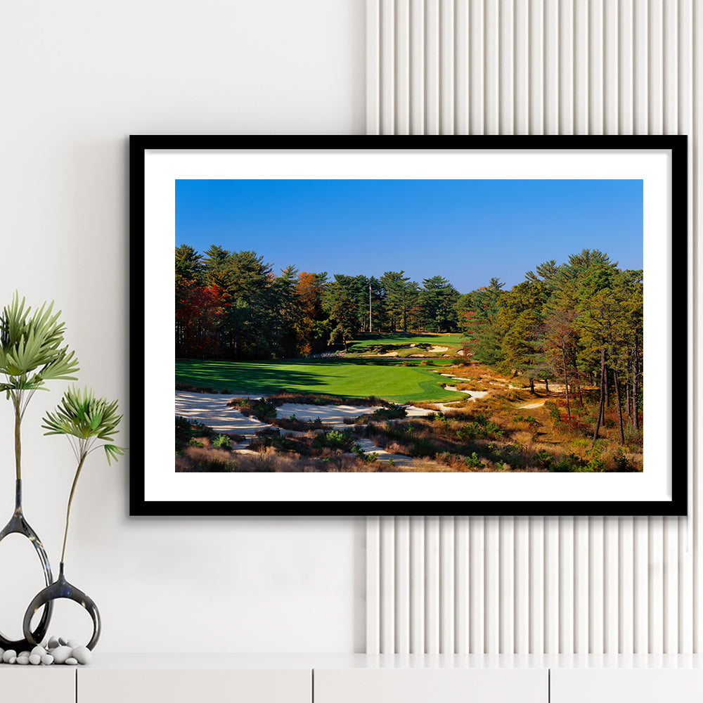 Pine Valley Golf Club Hole 18 Pine Valley Golf Courses, New Jersey, Goft Art Print, Framed Art Print White Border Wall Decor
