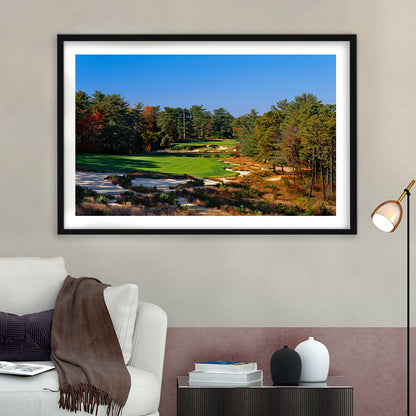 Pine Valley Golf Club Hole 18 Pine Valley Golf Courses, New Jersey, Goft Art Print, Framed Art Print White Border Wall Decor