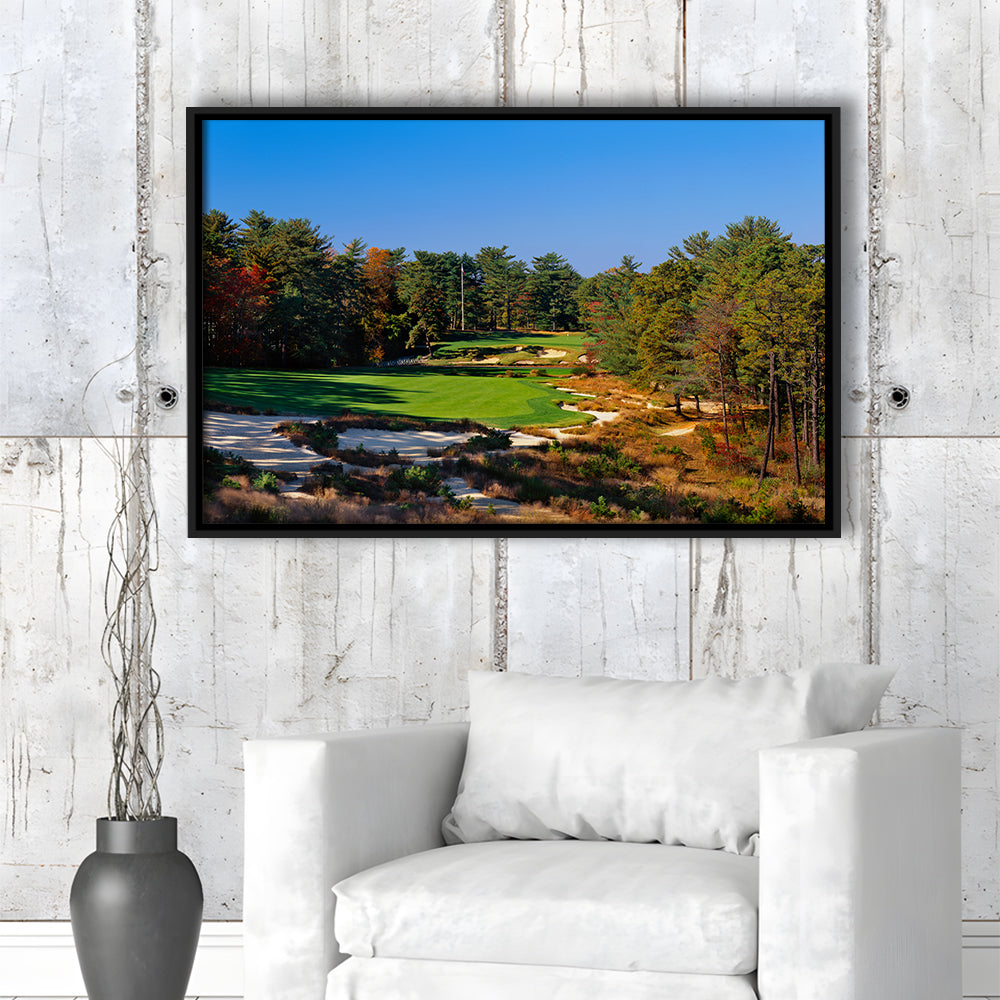 Pine Valley Golf Club Hole 18 Pine Valley Golf Courses, New Jersey, Floating Framed Canvas Print Wall Art