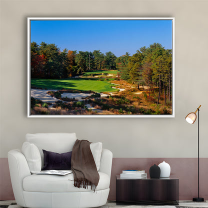 Pine Valley Golf Club Hole 18 Pine Valley Golf Courses, New Jersey, Floating Framed Canvas Print Wall Art
