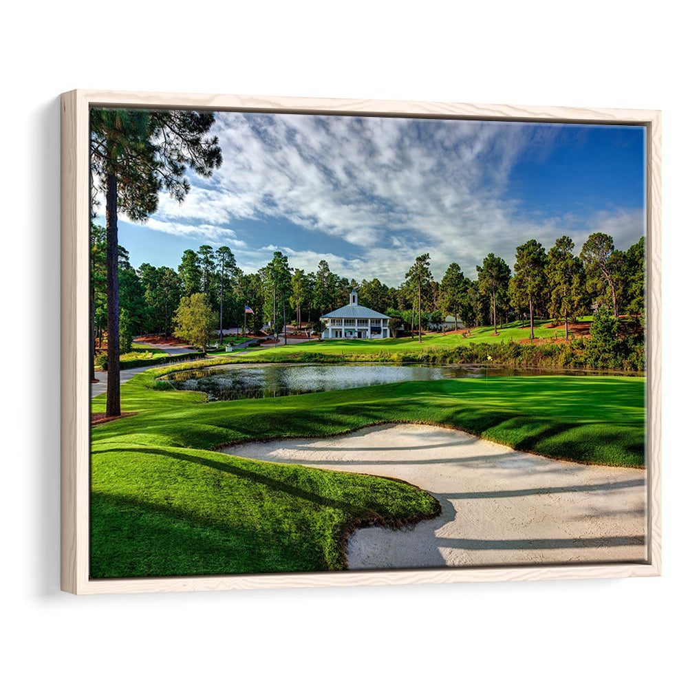 Pinehurst Course Number 2 Golf Courses, Floating Framed Canvas Print Wall Art