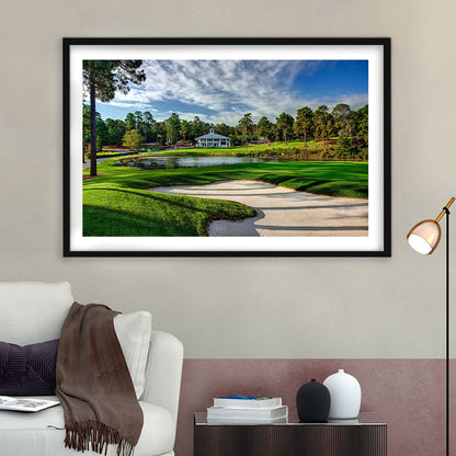 Pinehurst Course Number 2 Golf Courses, Goft Art Print, Framed Art Print White Border Wall Decor