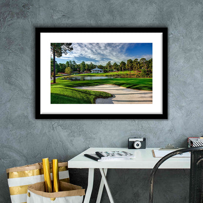 Pinehurst Course Number 2 Golf Courses, Goft Art Print, Framed Art Print White Border Wall Decor