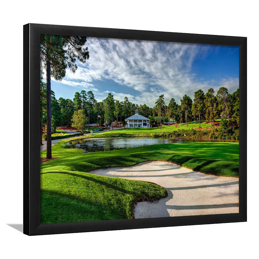Pinehurst Course Number 2 Golf Courses, Framed Art Print Wall Decor, Picture Framed