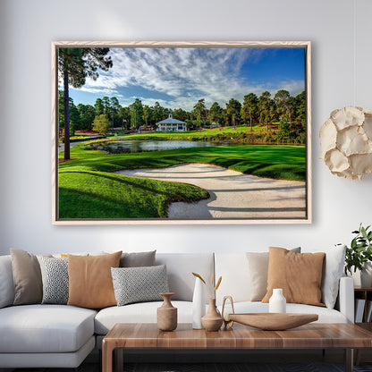 Pinehurst Course Number 2 Golf Courses, Floating Framed Canvas Print Wall Art