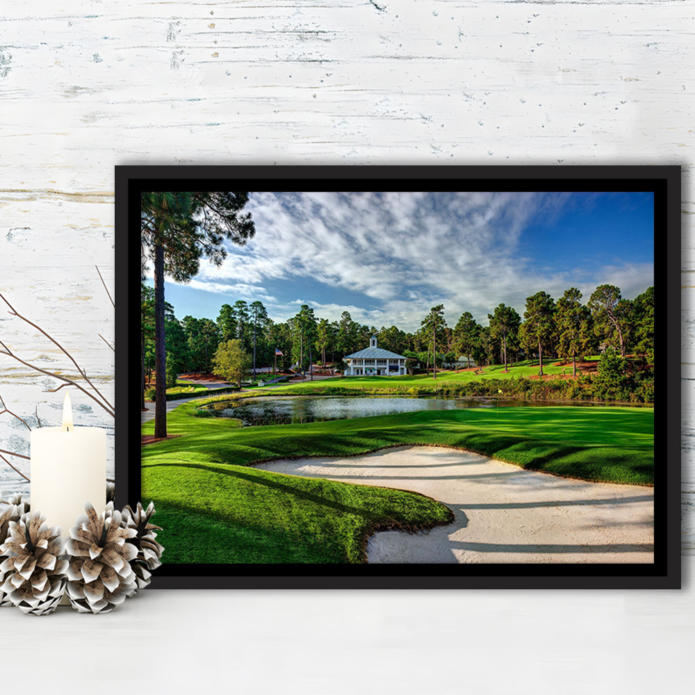 Pinehurst Course Number 2 Golf Courses, Floating Framed Canvas Print Wall Art