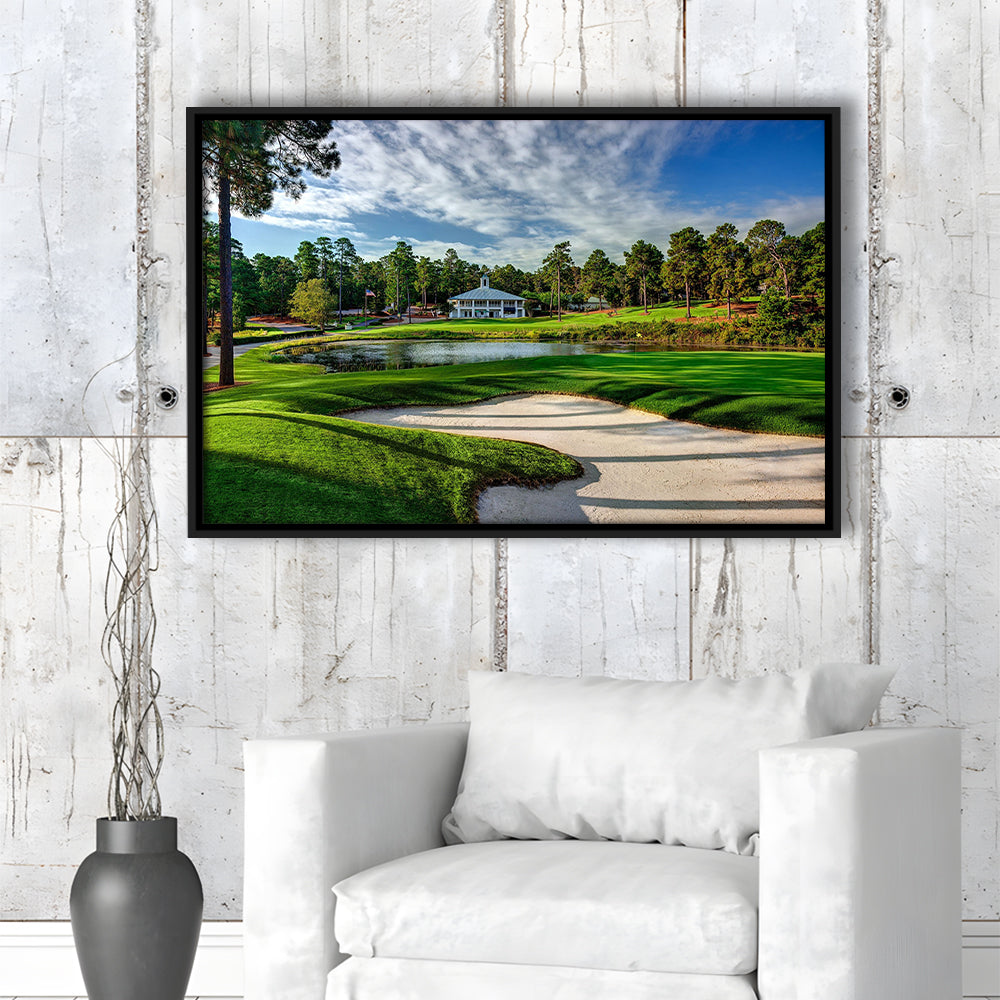 Pinehurst Course Number 2 Golf Courses, Floating Framed Canvas Print Wall Art