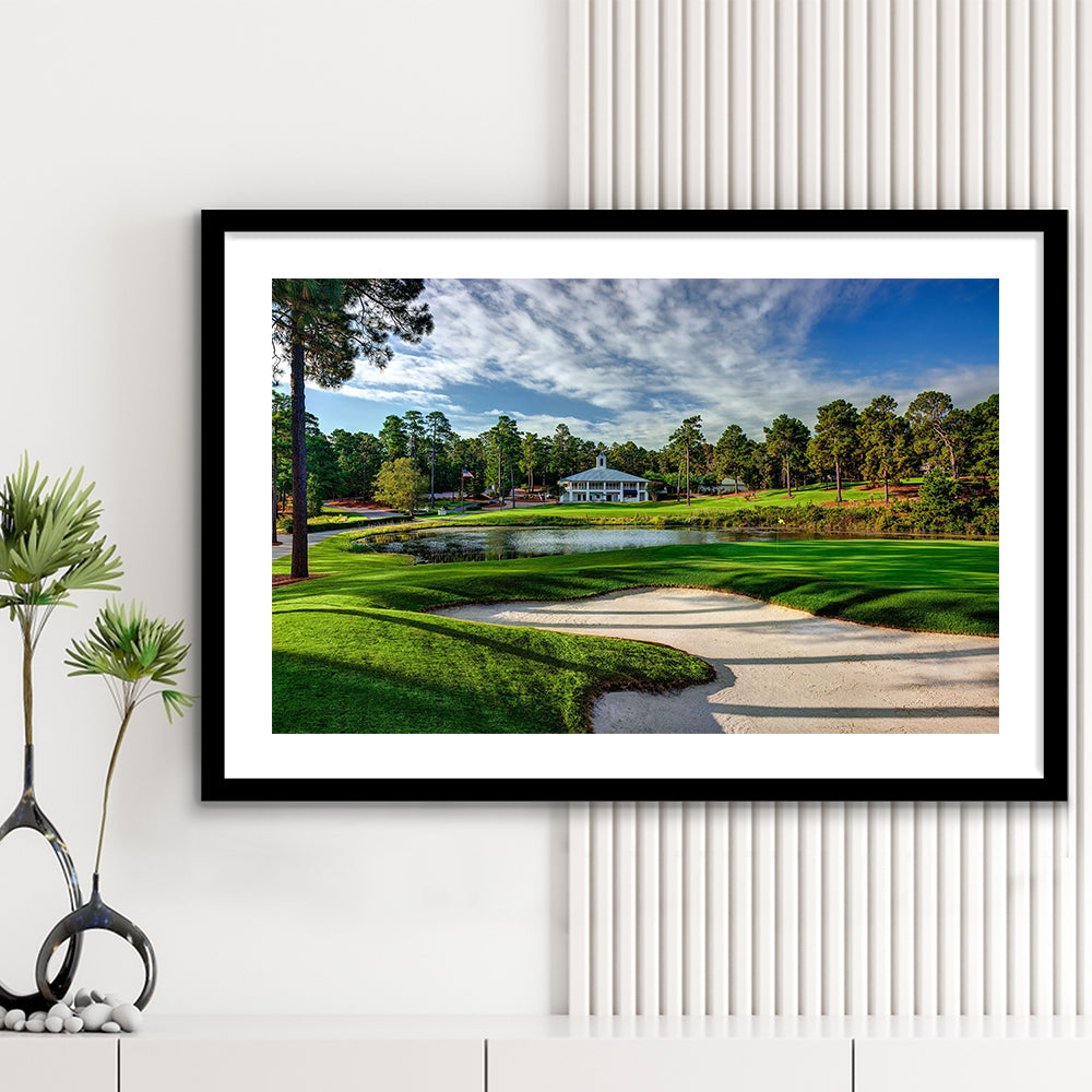 Pinehurst Course Number 2 Golf Courses, Goft Art Print, Framed Art Print White Border Wall Decor