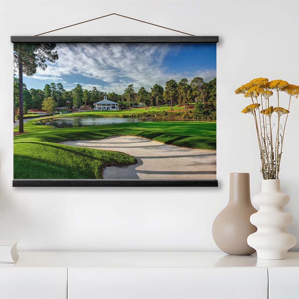 Pinehurst Course Number 2 Golf Courses, Golf Art Print, Hanging Canvas Print Wall Art