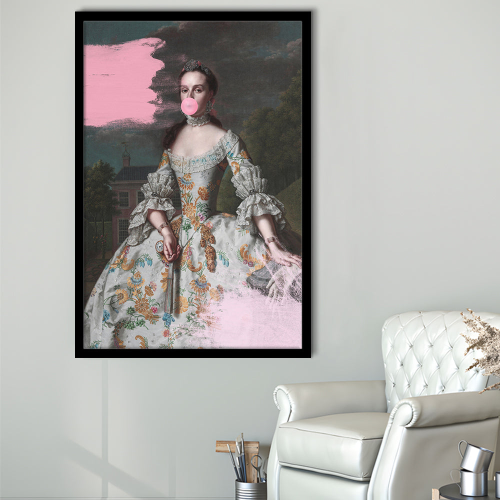 Pink Altered Art Wall, Framed Picture Print,, Framed Art Prints Wall Decor