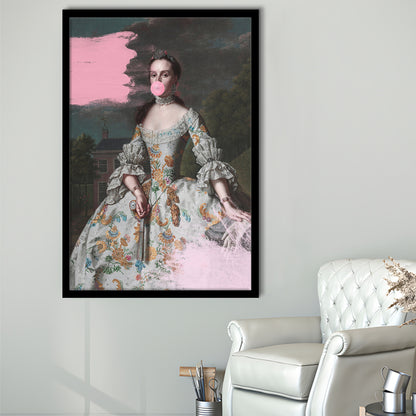 Pink Altered Art Wall, Framed Picture Print,, Framed Art Prints Wall Decor