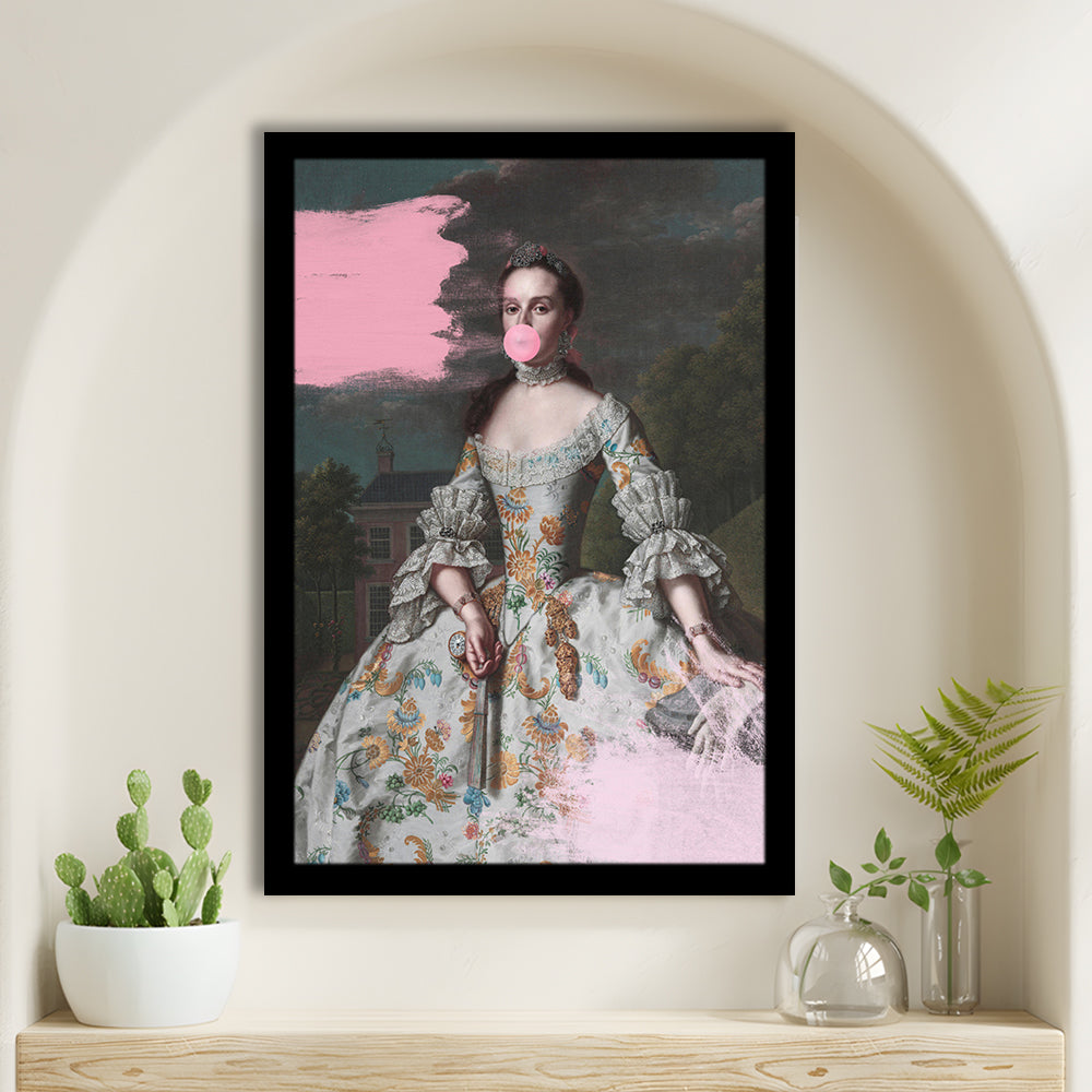 Pink Altered Art Wall, Framed Picture Print,, Framed Art Prints Wall Decor