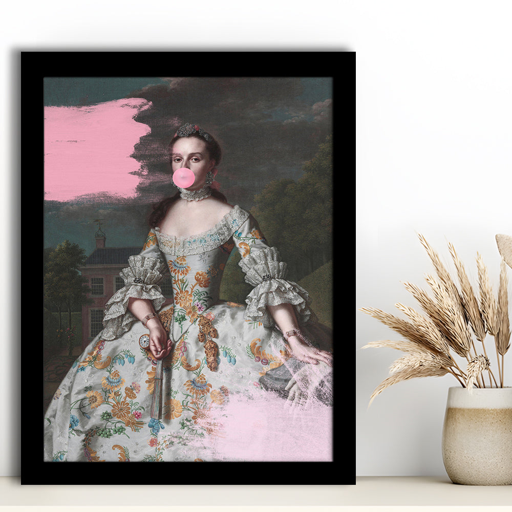 Pink Altered Art Wall, Framed Picture Print,, Framed Art Prints Wall Decor