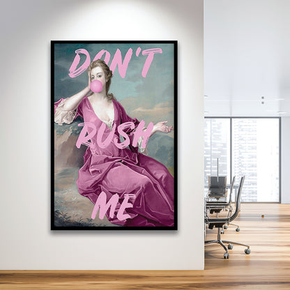 Pink Don'T Rush Me Printed Wall Art, Framed Picture Print,, Framed Art Prints Wall Decor