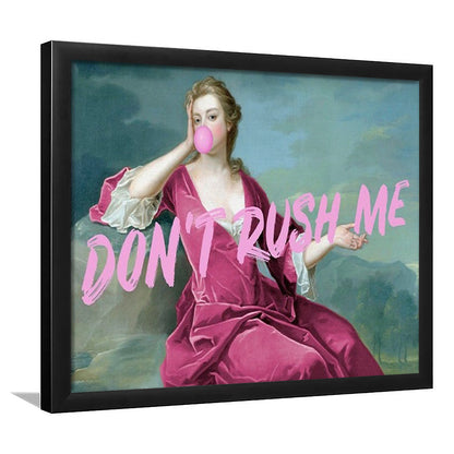 Pink Girly Chic Art Print, Don'T Rush Me Art Print, Altered Art, Bedroom Print Art, Framed Art Print Wall Decor, Framed Picture