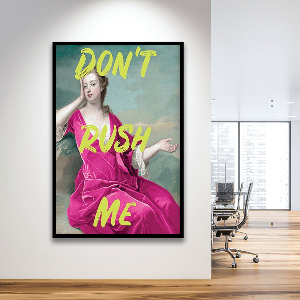 Pink Girly Chic Prints, Don'T Rush Me Funny Wall Art, Framed Art Prints Wall Decor