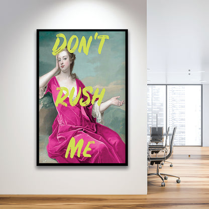 Pink Girly Chic Prints, Don'T Rush Me Funny Wall Art, Framed Art Prints Wall Decor