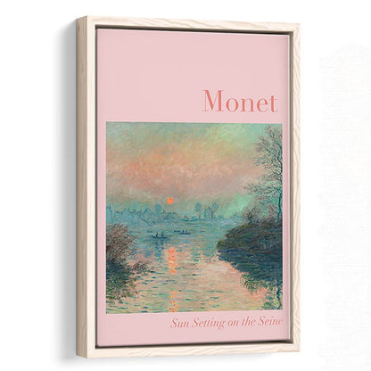 Pink Monet Sunset Print, Wall Art Print, Gallery Print, Bedroom Decor, Dorm Decor, Framed Canvas Prints Wall Art