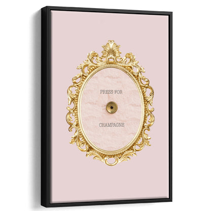 Pink Press For Champagne, Floating Framed Canvas Art Print,, Framed Canvas Prints Wall Art