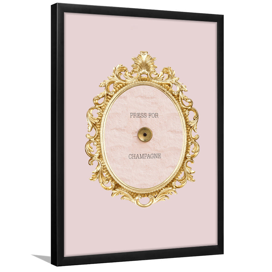 Pink Press For Champagne, Framed Picture Print,, Framed Art Prints Wall Decor