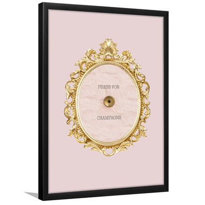 Pink Press For Champagne, Framed Picture Print,, Framed Art Prints Wall Decor