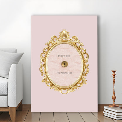 Pink Press For Champagne, Canvas Art Print Decor, Painting Art, Canvas Prints Wall Art