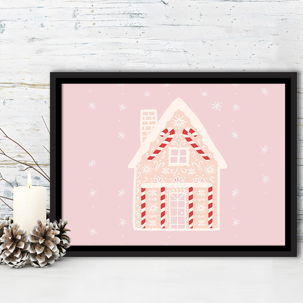 Pink Swimming Pool Print Pink And White Beach Umbrella Photography Print, Floating Framed Canvas Print Wall Art