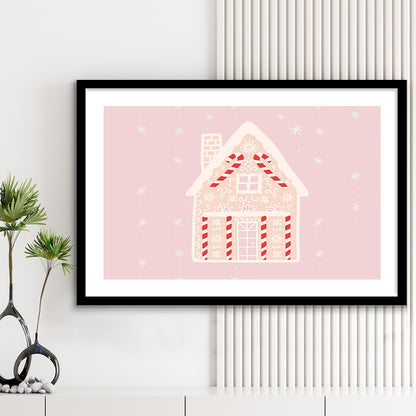 Pink Swimming Pool Print Pink And White Beach Umbrella Photography Print, Framed Art Print White Border Wall Decor