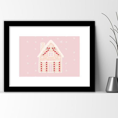 Pink Swimming Pool Print Pink And White Beach Umbrella Photography Print, Framed Art Print White Border Wall Decor