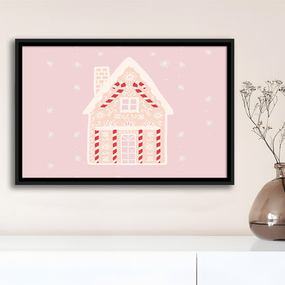 Pink Swimming Pool Print Pink And White Beach Umbrella Photography Print, Floating Framed Canvas Print Wall Art