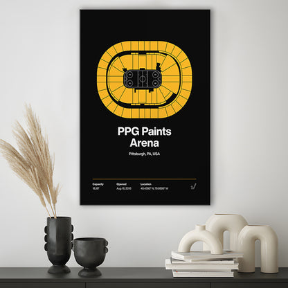 Pittsburgh Penguins Stadium Print, PPG Paints Arena Print, Fan Gifts, Sport Art, Canvas Print Wall Art