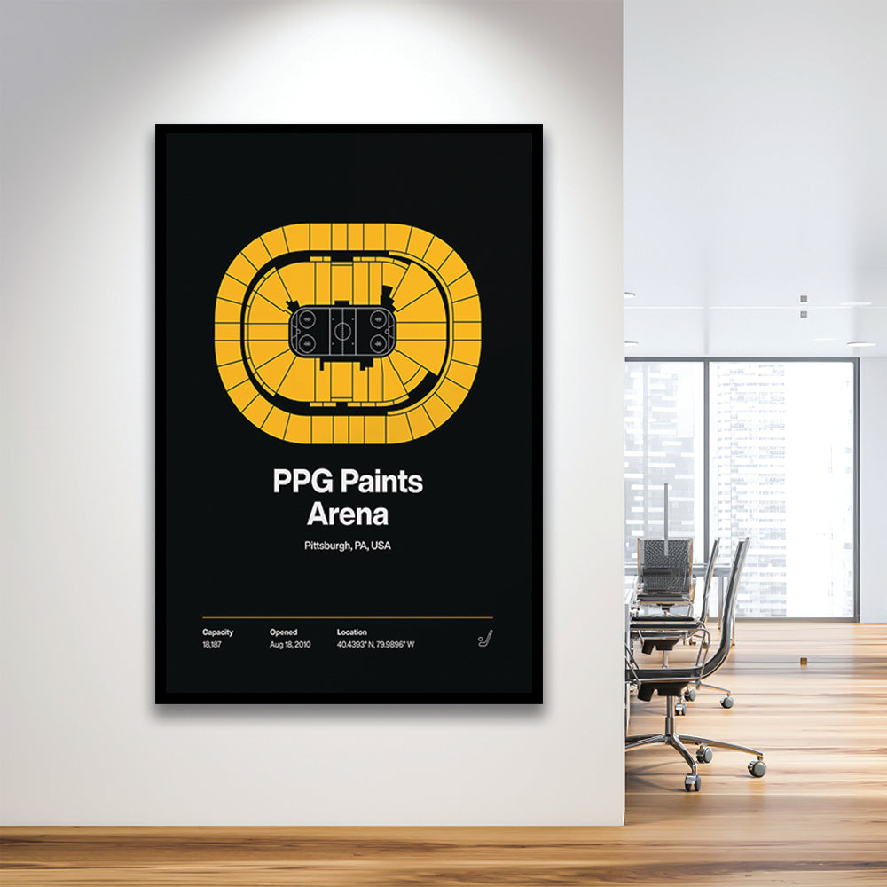 Pittsburgh Penguins Stadium Print, PPG Paints Arena Print, Gifts for him, Sport Art, Framed Art Print Wall Decor