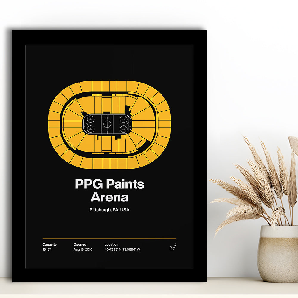Pittsburgh Penguins Stadium Print, PPG Paints Arena Print, Gifts for him, Sport Art, Framed Art Print Wall Decor