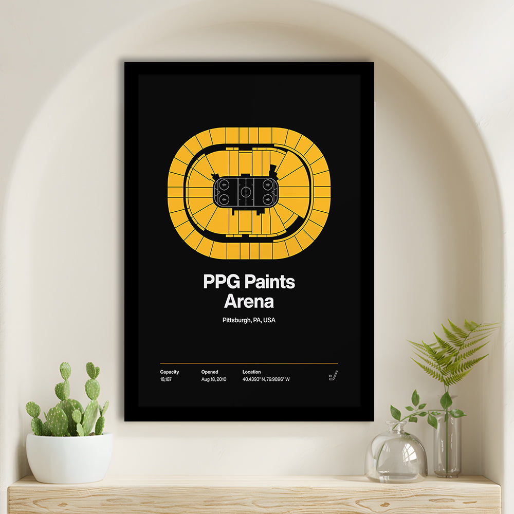 Pittsburgh Penguins Stadium Print, PPG Paints Arena Print, Gifts for him, Sport Art, Framed Art Print Wall Decor