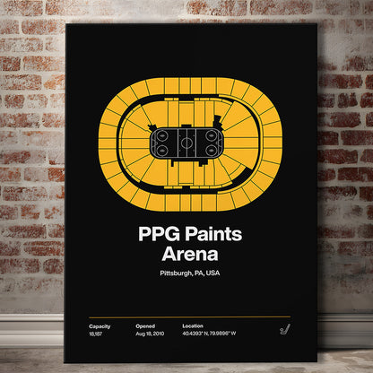 Pittsburgh Penguins Stadium Print, PPG Paints Arena Print, Fan Gifts, Sport Art, Canvas Print Wall Art