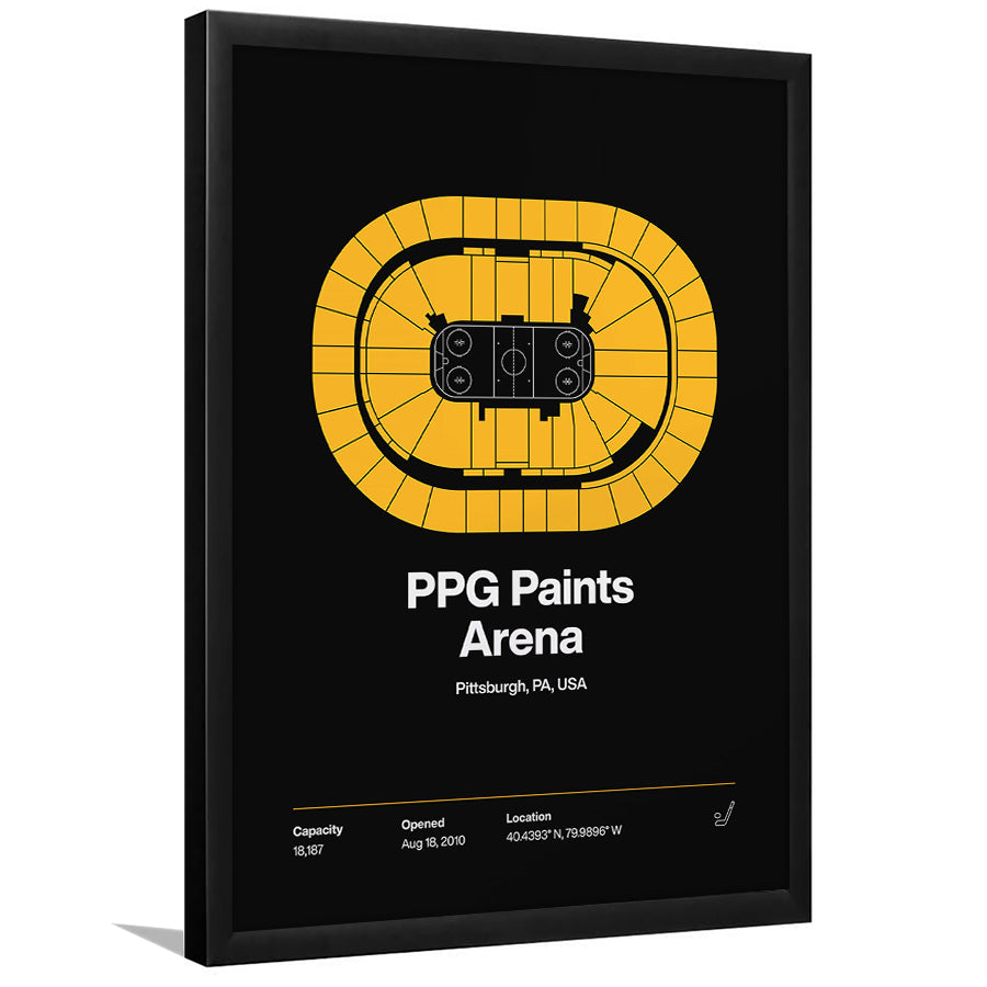 Pittsburgh Penguins Stadium Print, PPG Paints Arena Print, Gifts for him, Sport Art, Framed Art Print Wall Decor