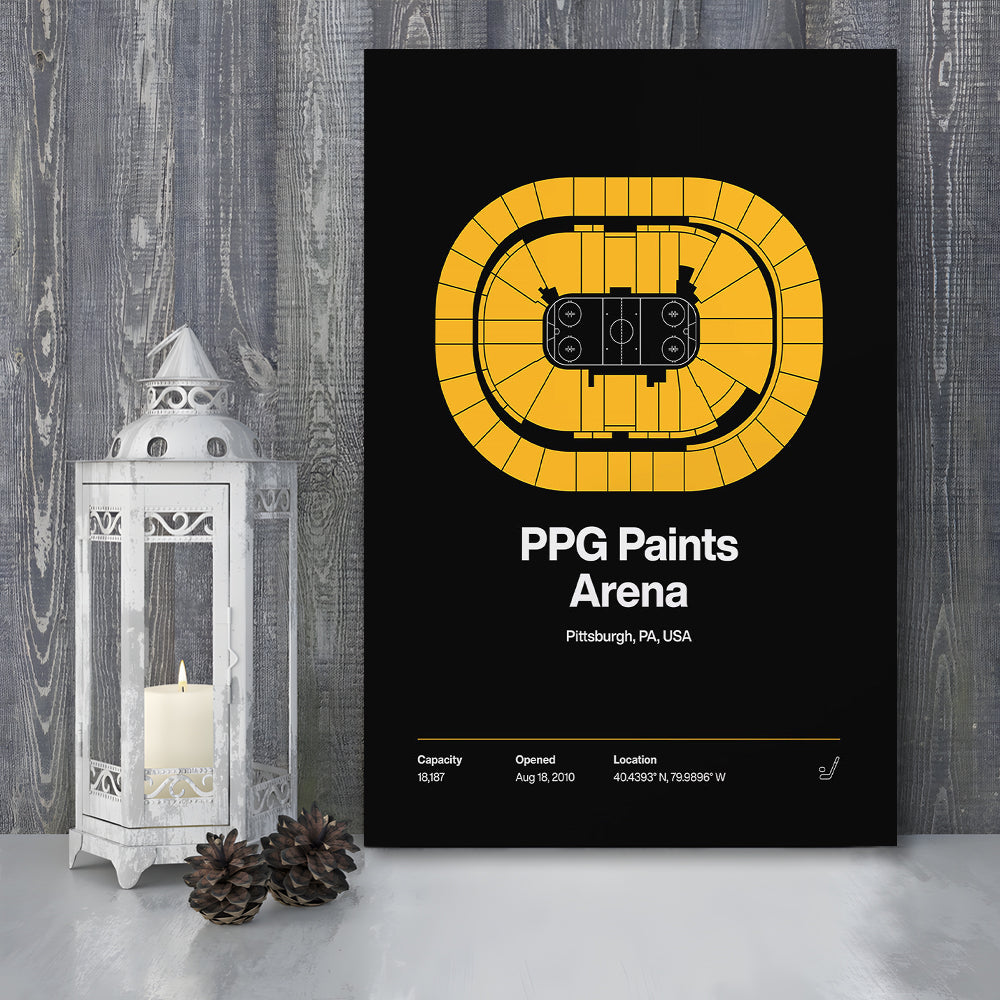 Pittsburgh Penguins Stadium Print, PPG Paints Arena Print, Fan Gifts, Sport Art, Canvas Print Wall Art