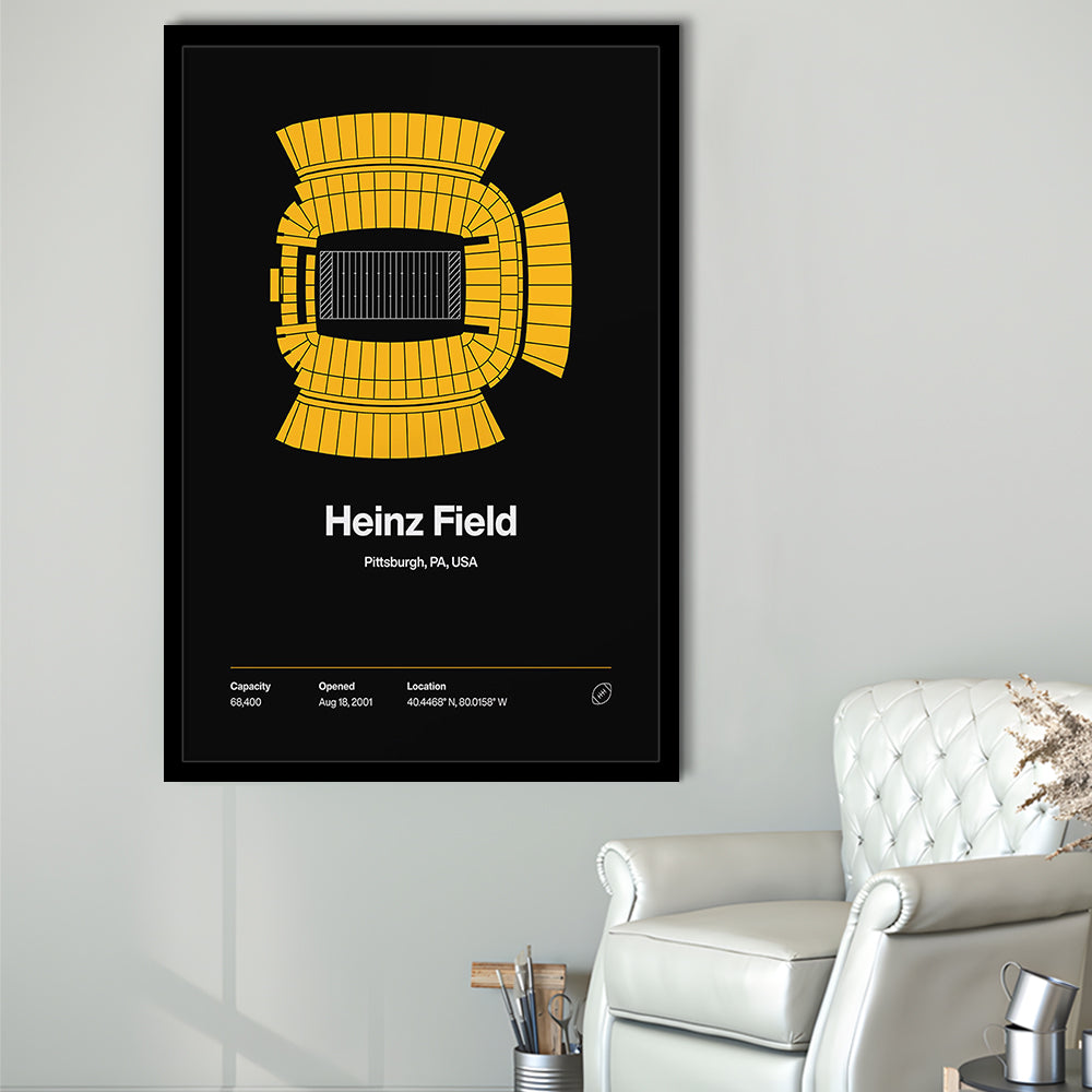 Pittsburgh Stadium Print, Heinz Field Art Print, Gifts for him, Sport Art, Framed Art Print Wall Decor