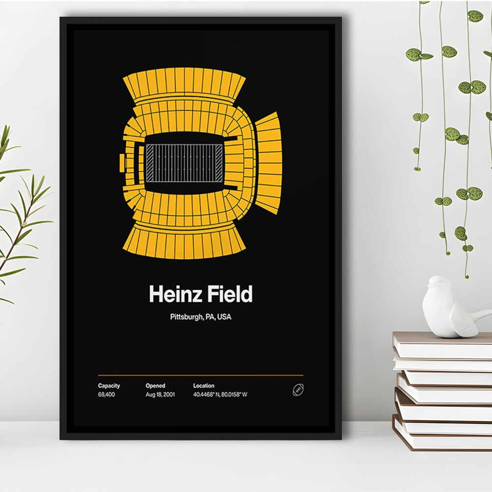 Pittsburgh Stadium Print, Heinz Field Art Print, Man Cave Gift, Floating Framed Canvas Print Wall Art