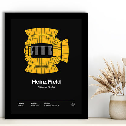 Pittsburgh Stadium Print, Heinz Field Art Print, Gifts for him, Sport Art, Framed Art Print Wall Decor